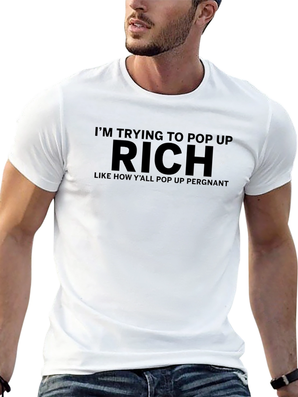 Im Trying to Pop Up Rich Graphic Tee