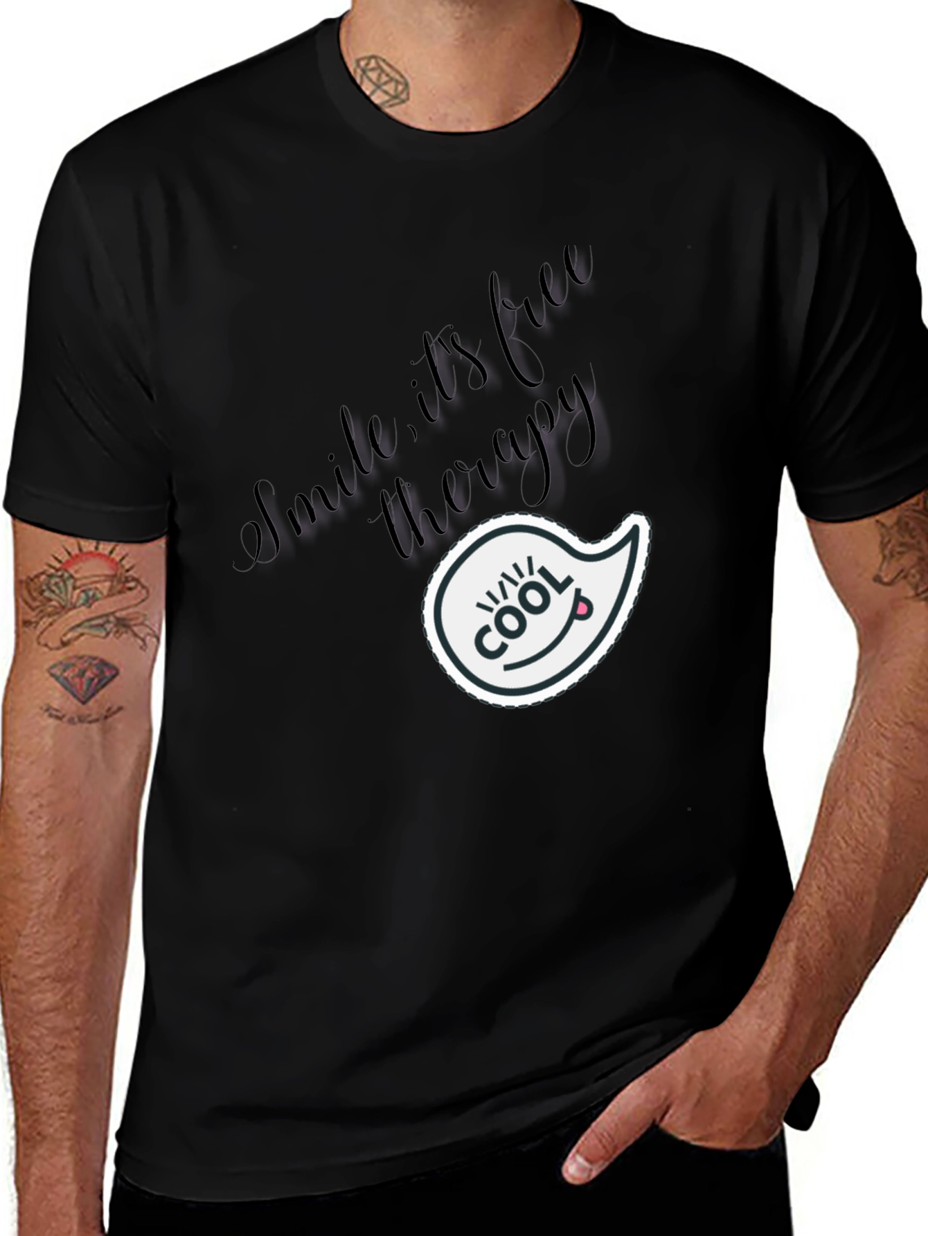 Cool Smile Therapy Black T-Shirt