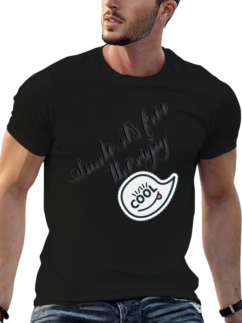 Cool Smile Therapy Black T-Shirt
