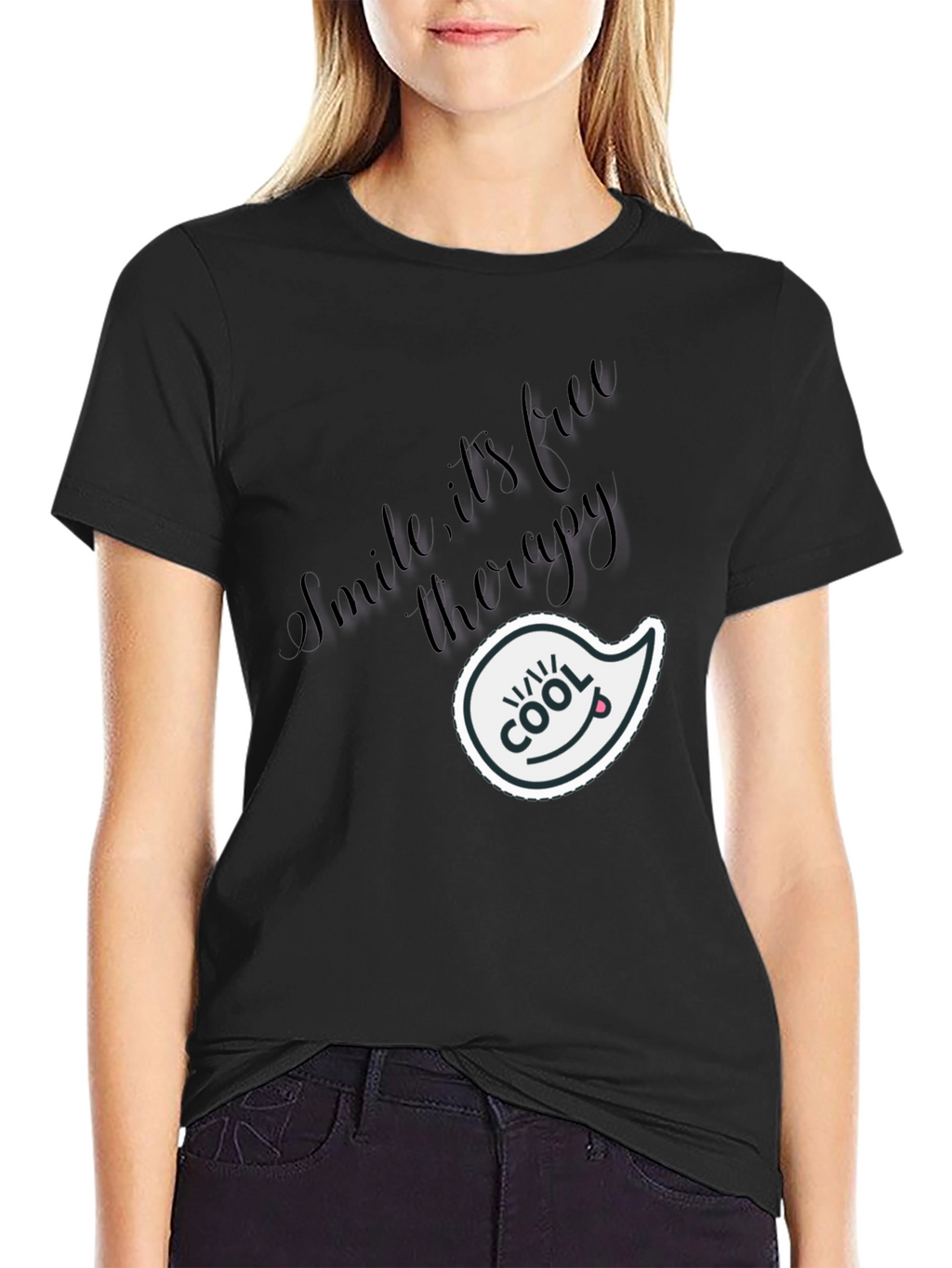 Cool Smile Therapy Black T-Shirt