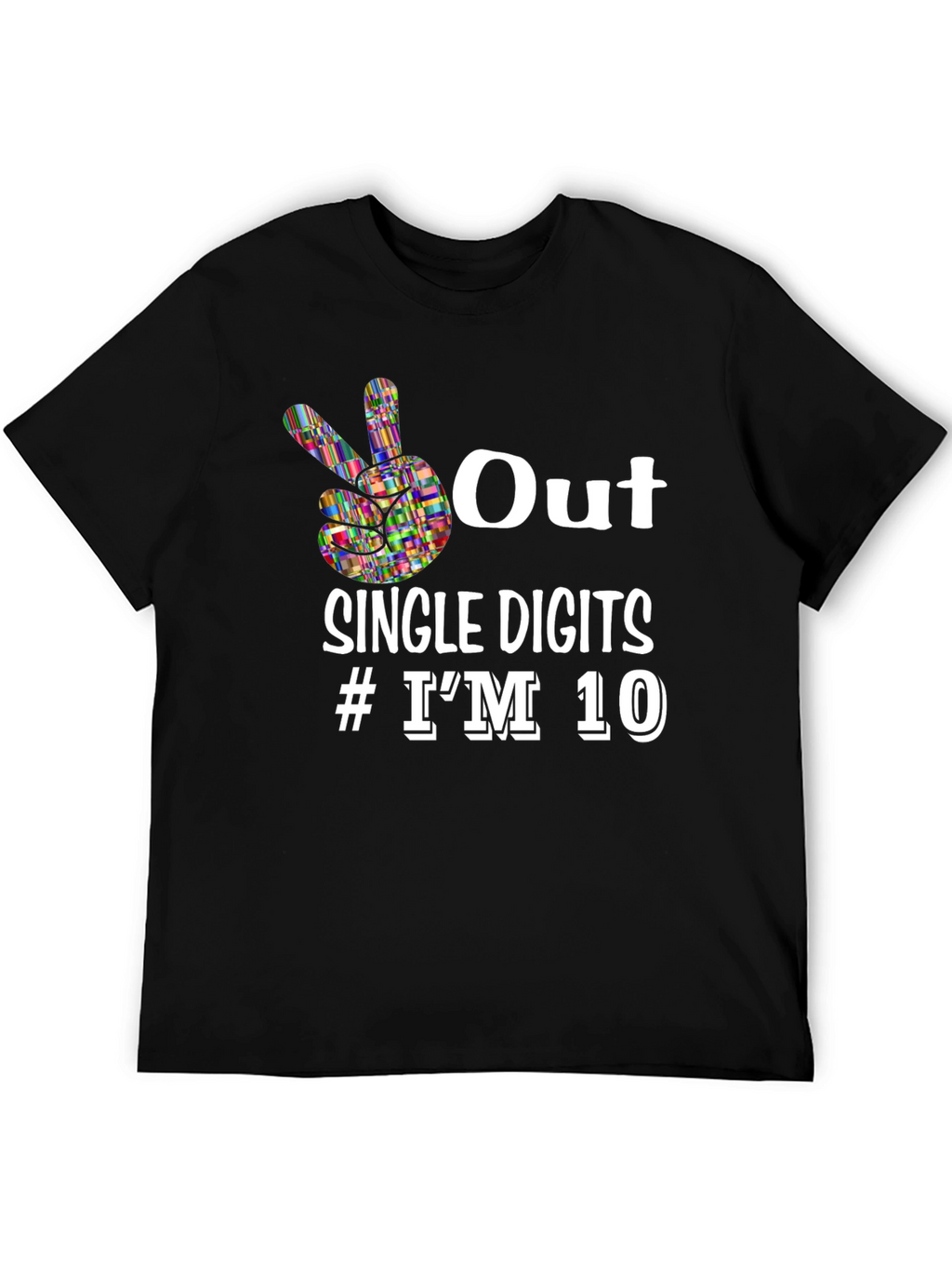 Out Single Digits #IM 10 Black Graphic Tee