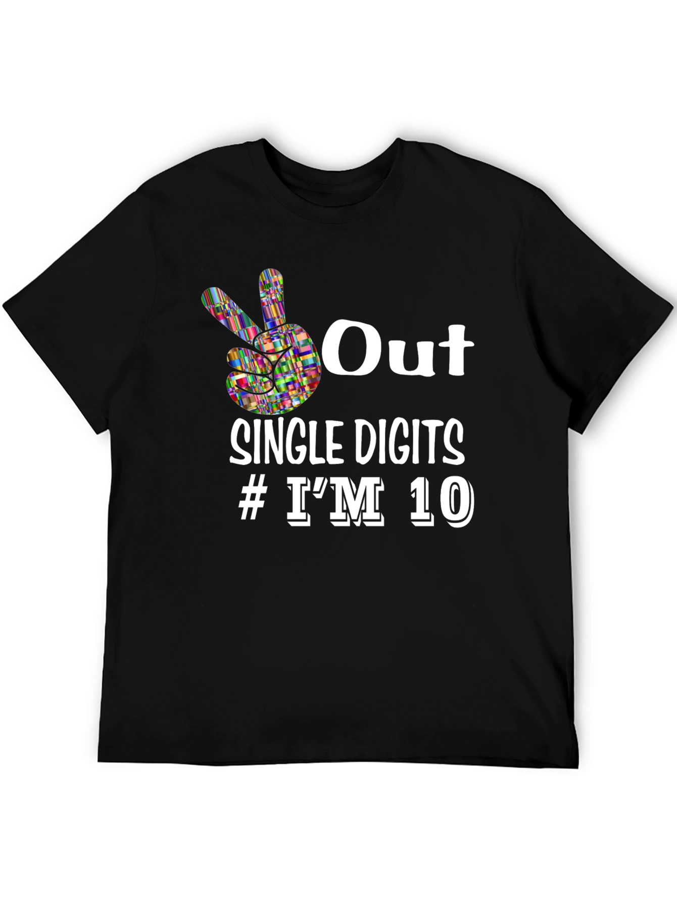 Out Single Digits #IM 10 Black Graphic Tee