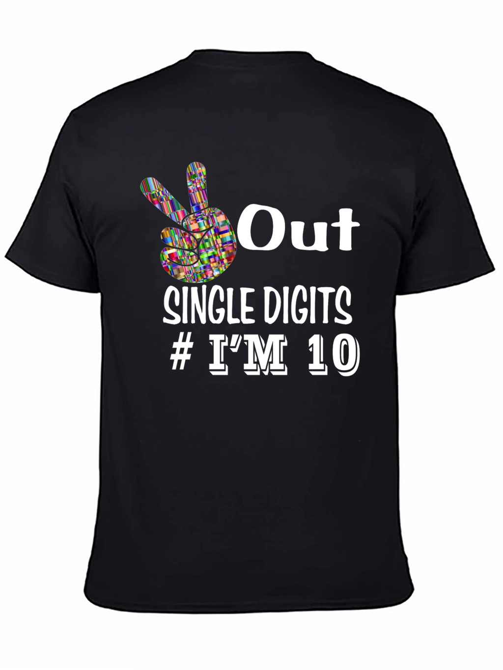 Out Single Digits #IM 10 Black Graphic Tee