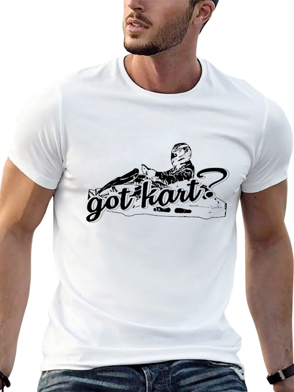Got Kart? Black Graphic Tee - Racing Kart Design