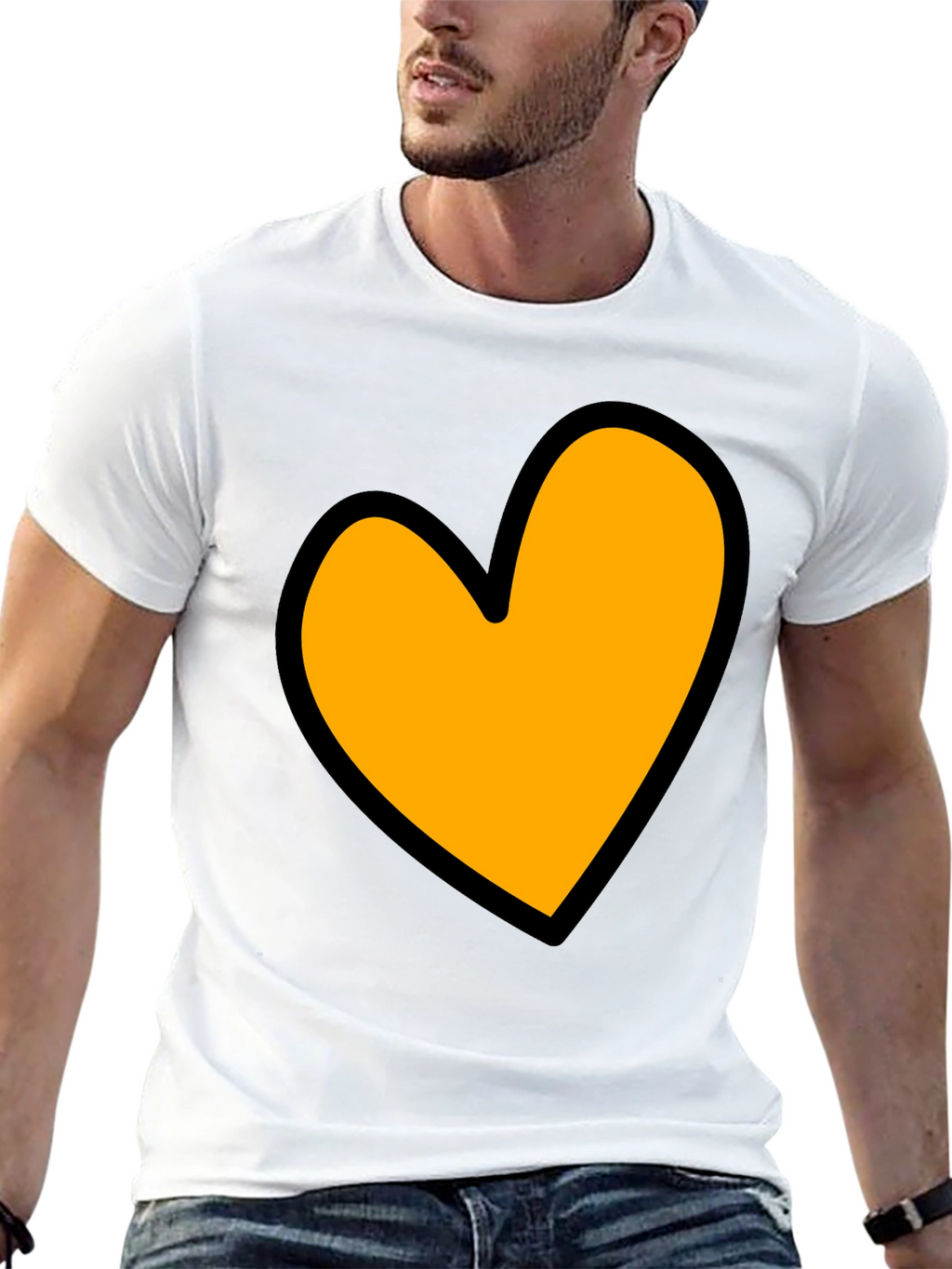Heart Graphic Black T-Shirt