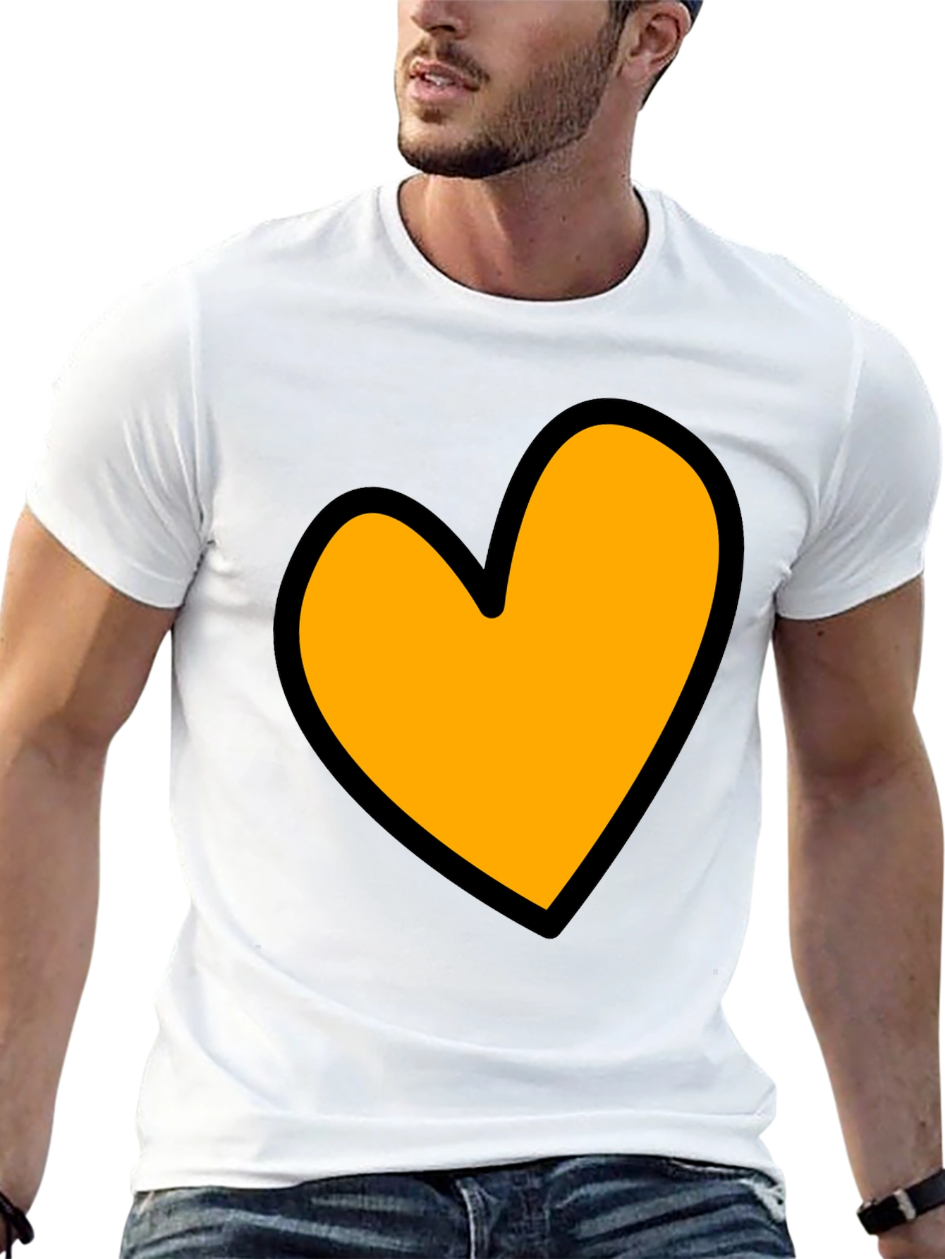 Heart Graphic Black T-Shirt