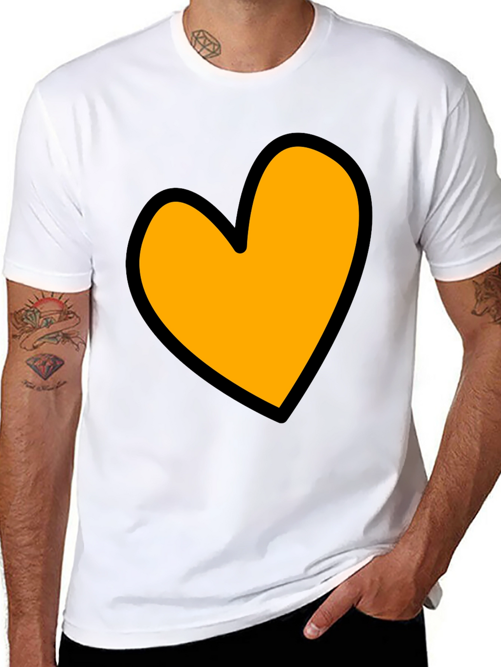 Heart Graphic Black T-Shirt