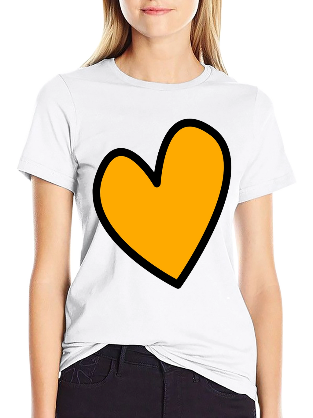 Heart Graphic Black T-Shirt