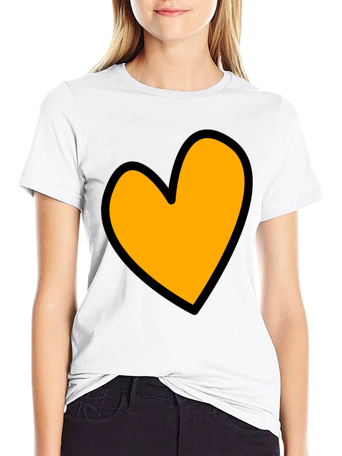 Heart Graphic Black T-Shirt