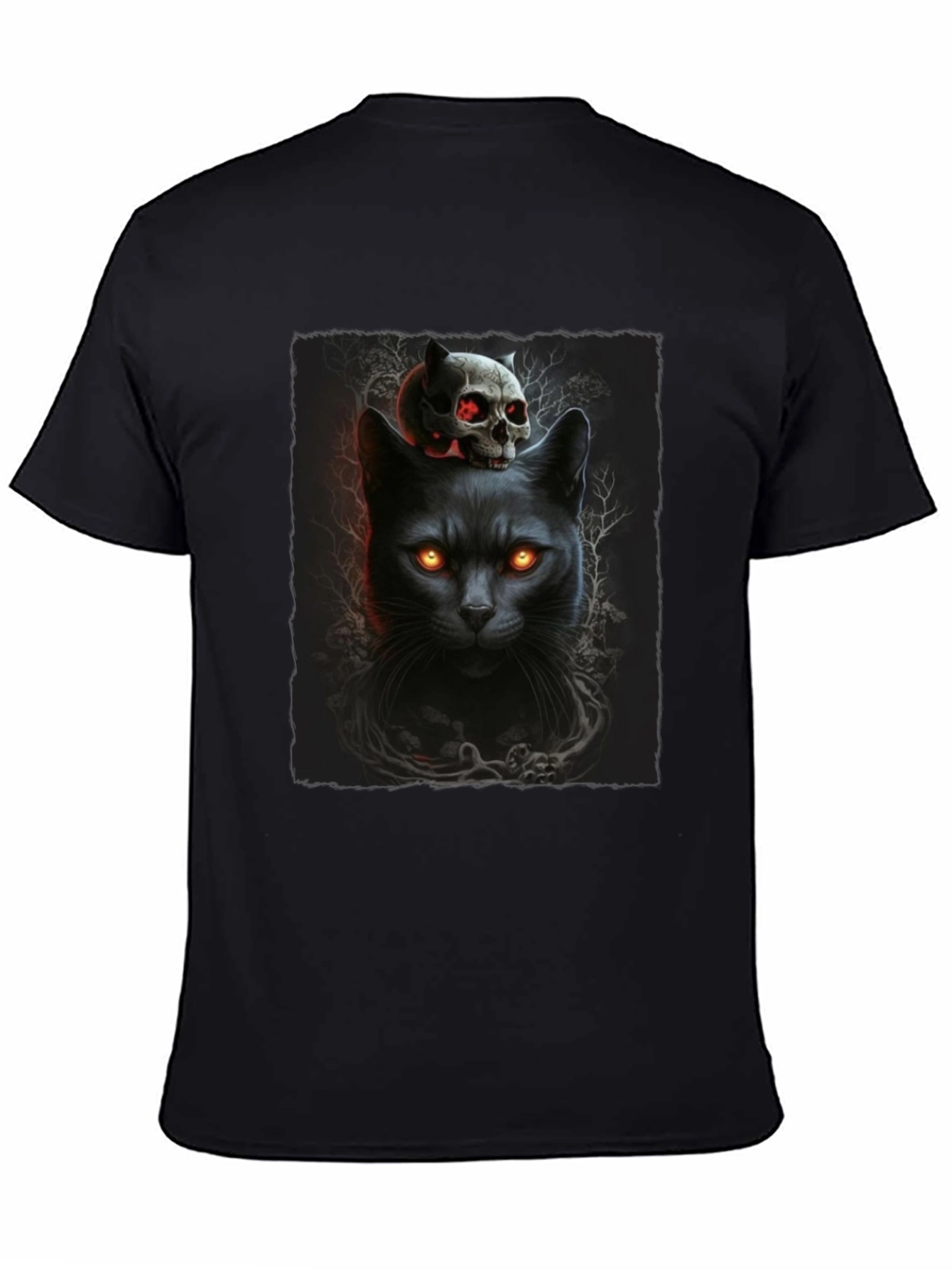 Black Cat & Skull T-Shirt