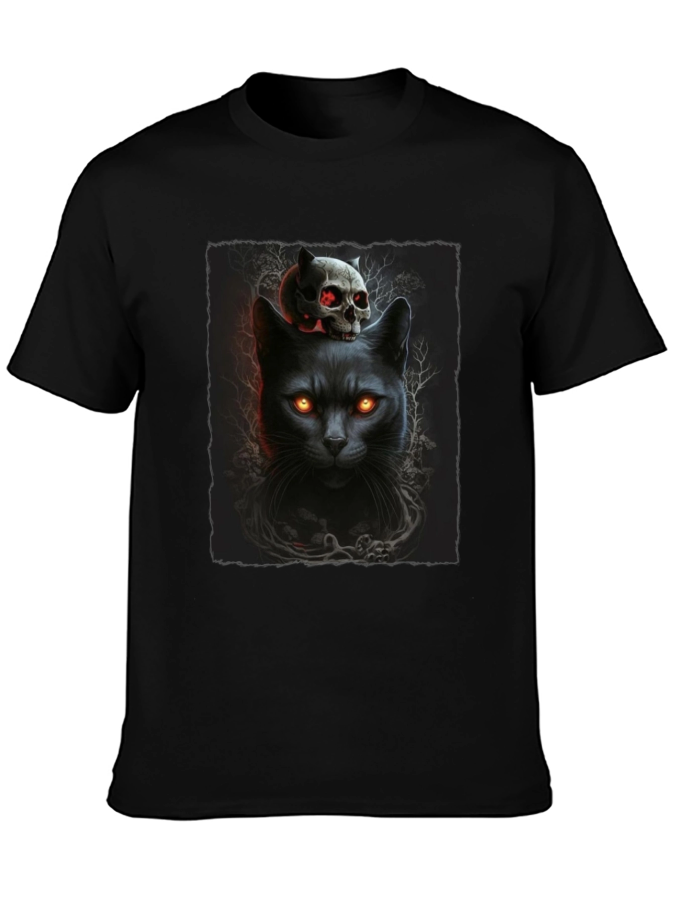 Black Cat & Skull T-Shirt