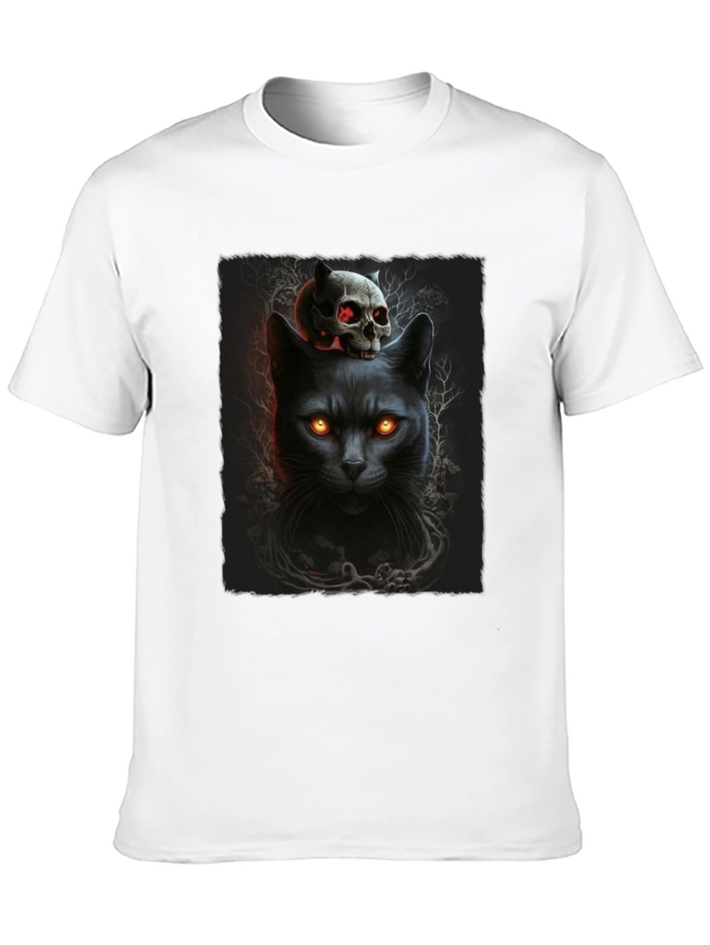 Black Cat & Skull T-Shirt