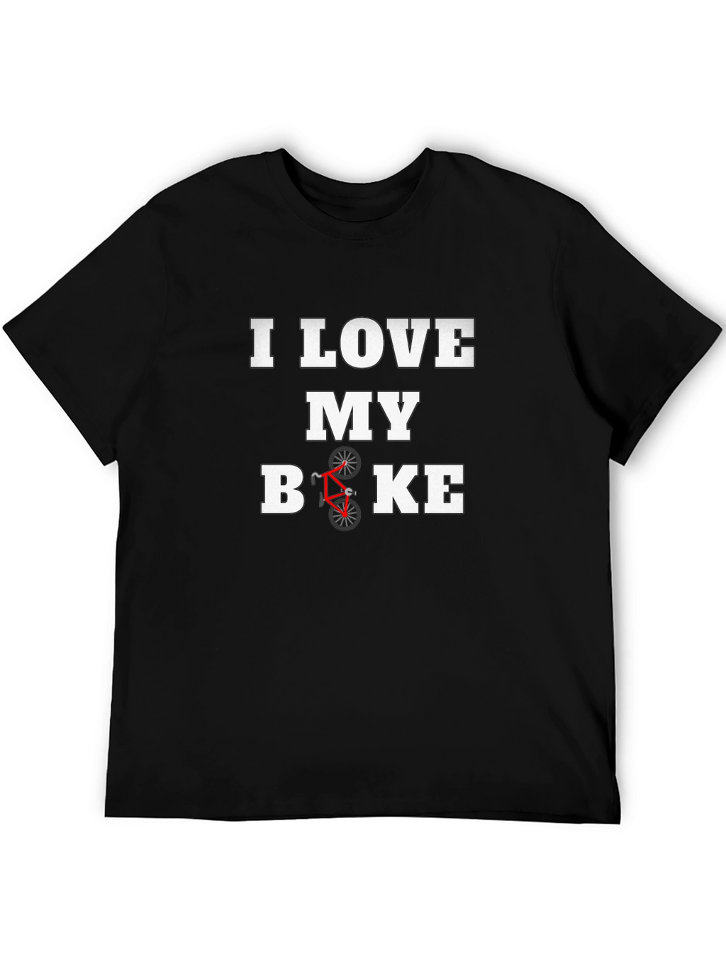 I Love My Bike Graphic Tee - Black