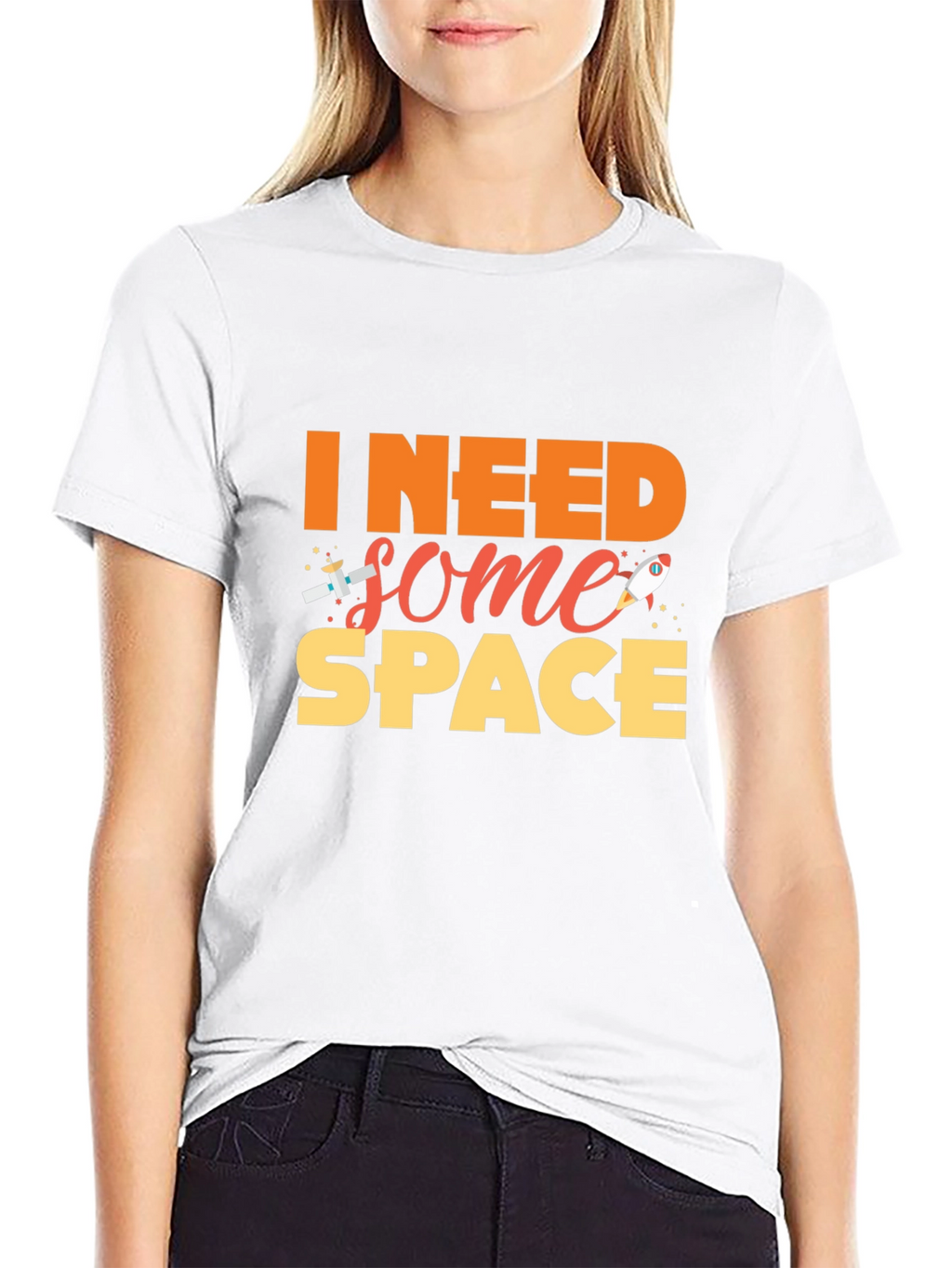 I Need Some Space Black T-Shirt
