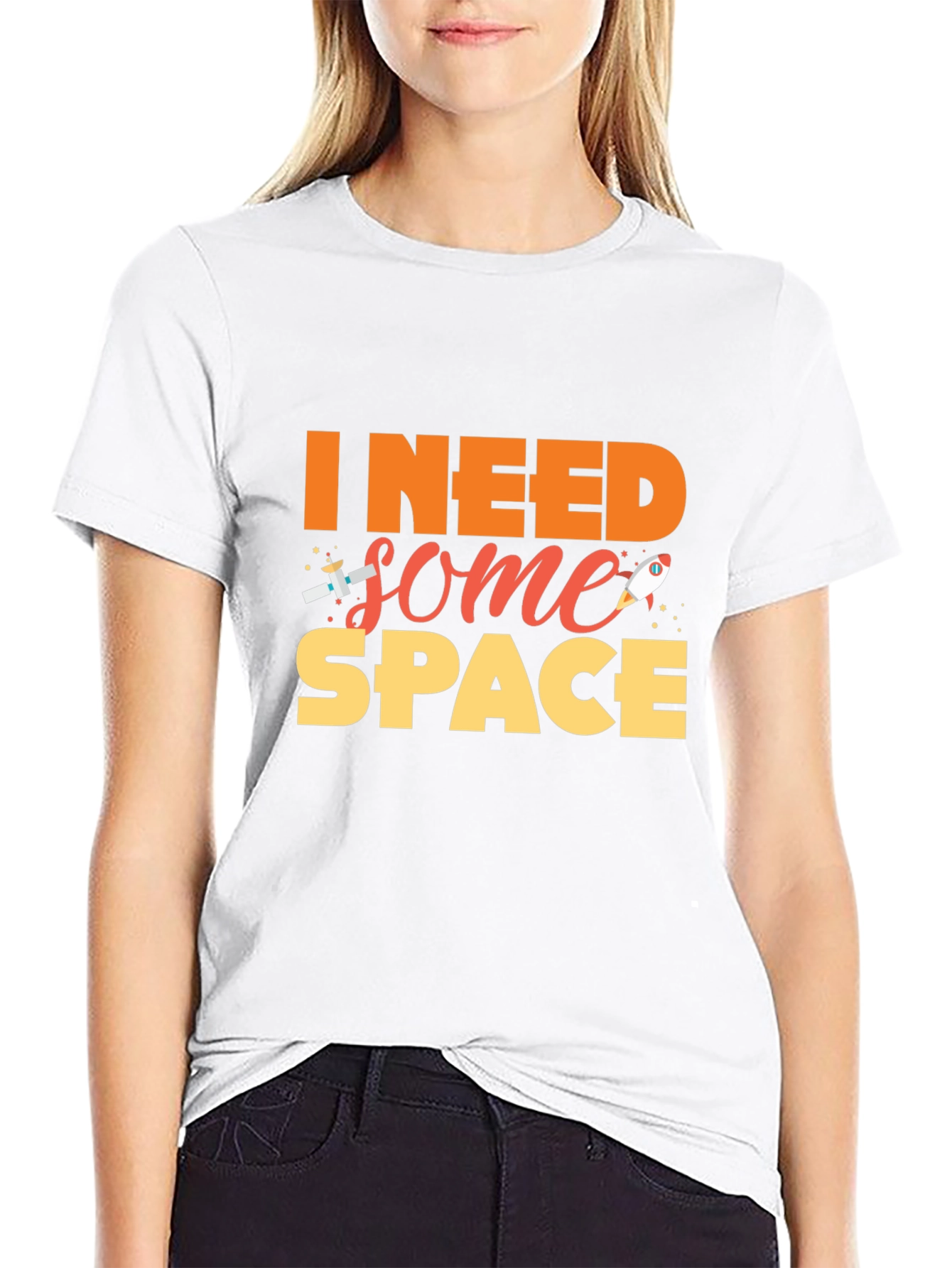 I Need Some Space Black T-Shirt