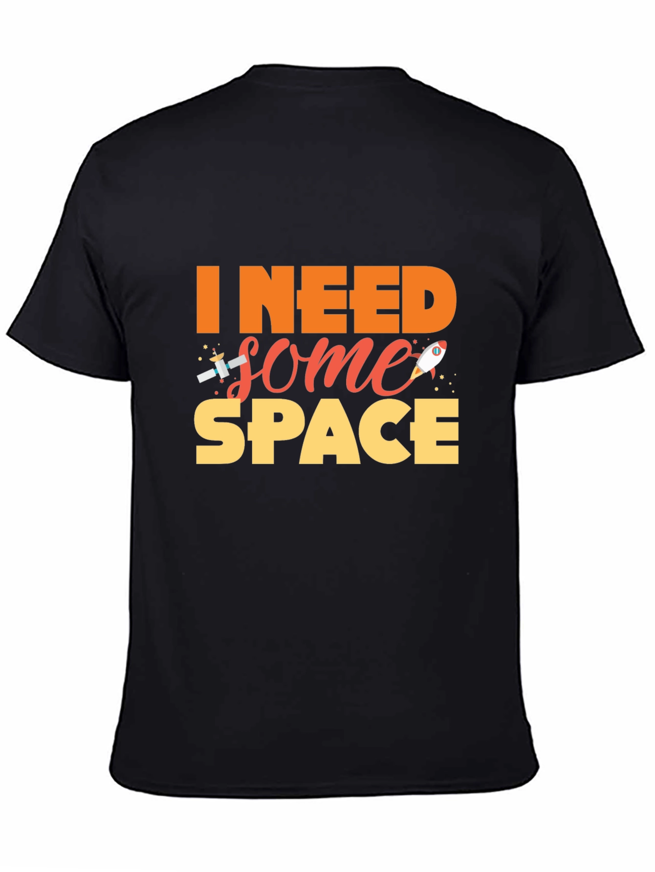 I Need Some Space Black T-Shirt