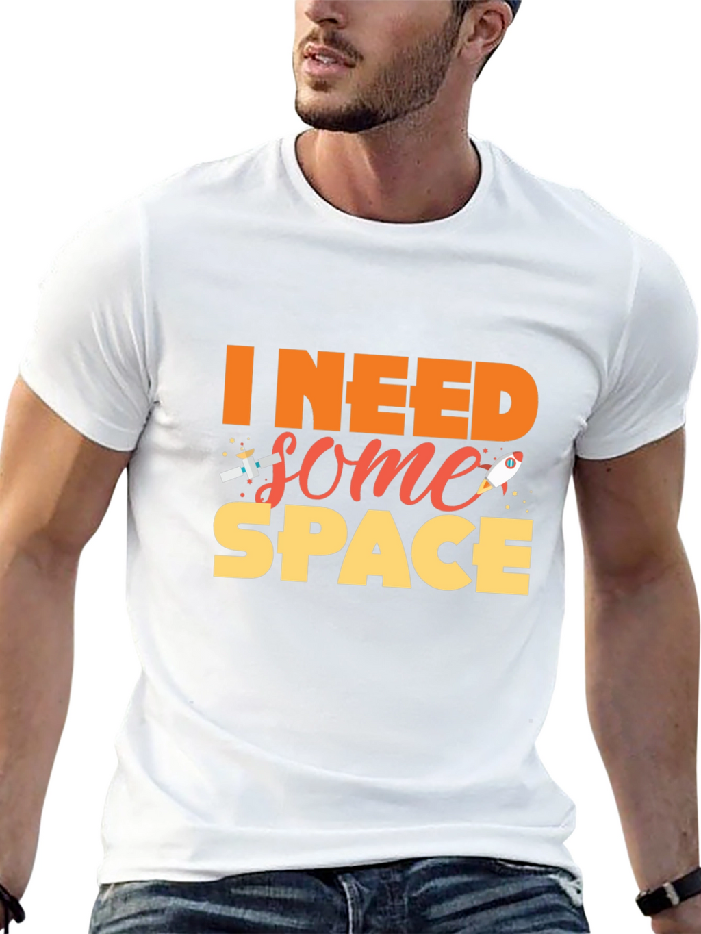 I Need Some Space Black T-Shirt
