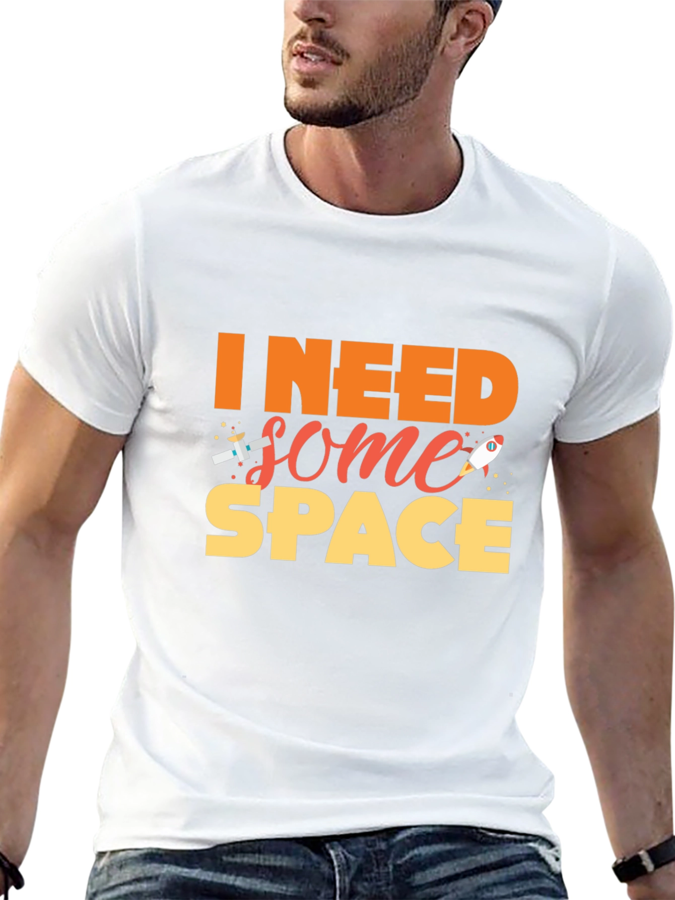 I Need Some Space Black T-Shirt