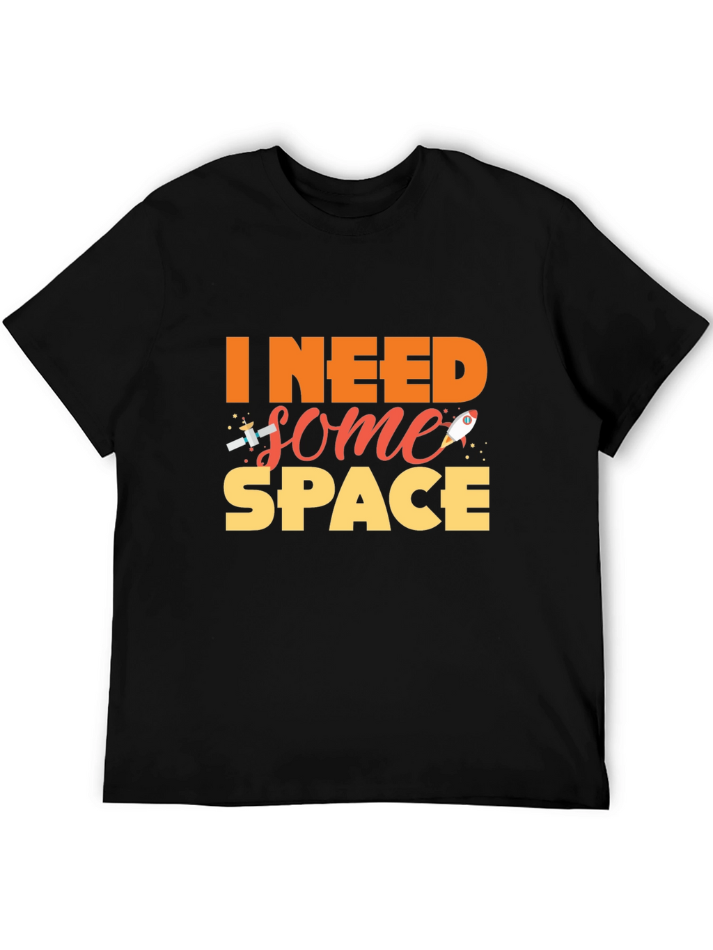 I Need Some Space Black T-Shirt