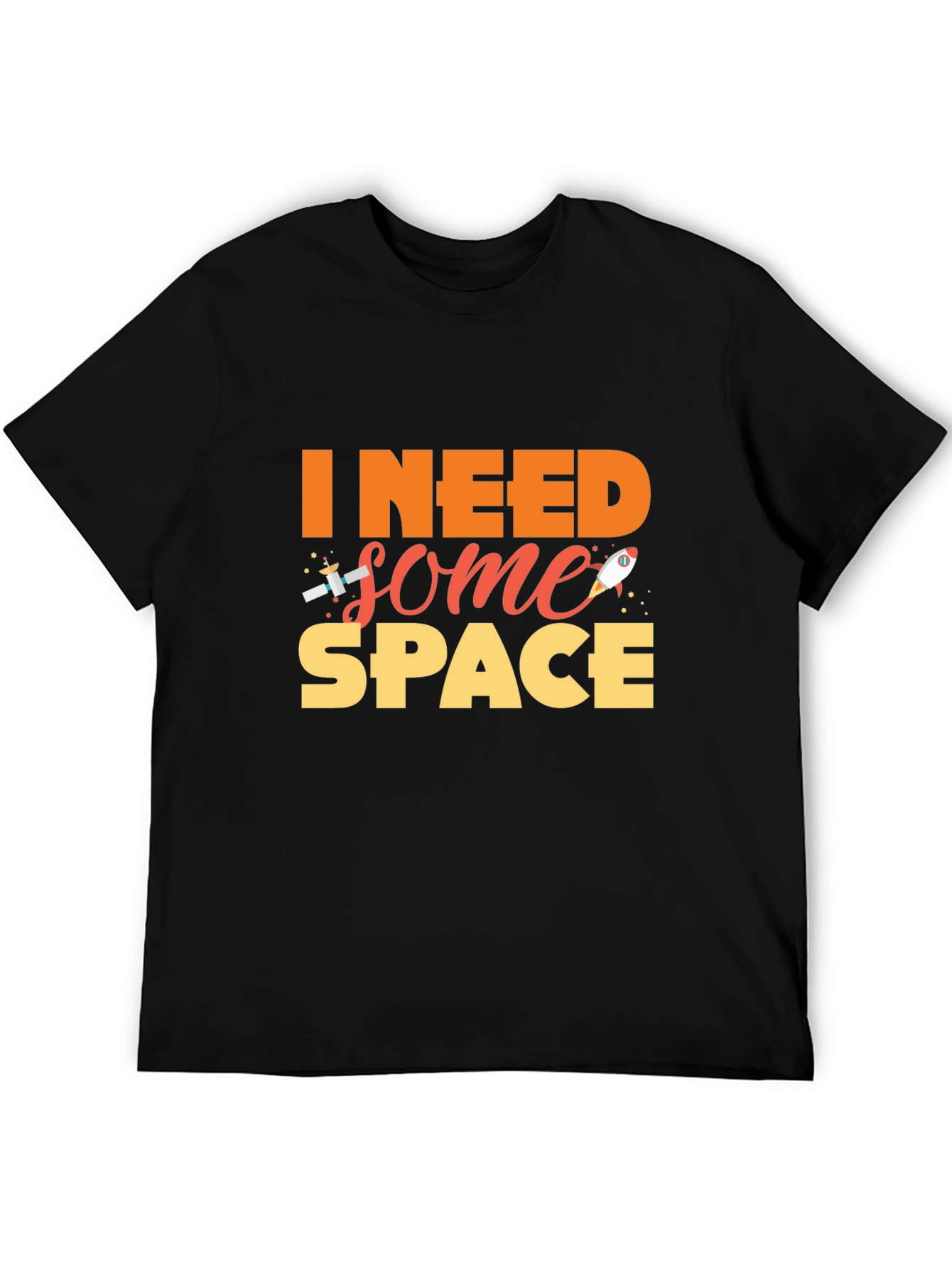 I Need Some Space Black T-Shirt