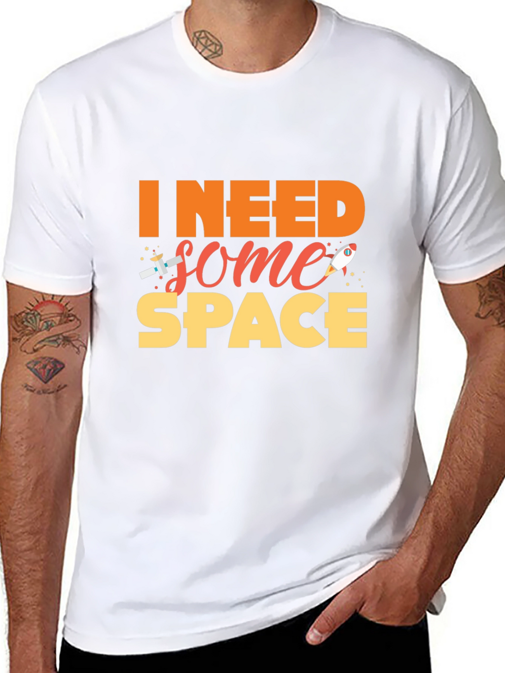 I Need Some Space Black T-Shirt