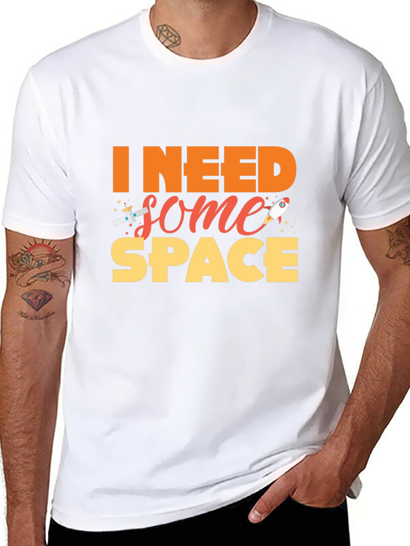 I Need Some Space Black T-Shirt