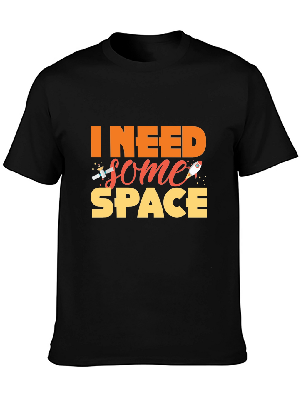 I Need Some Space Black T-Shirt