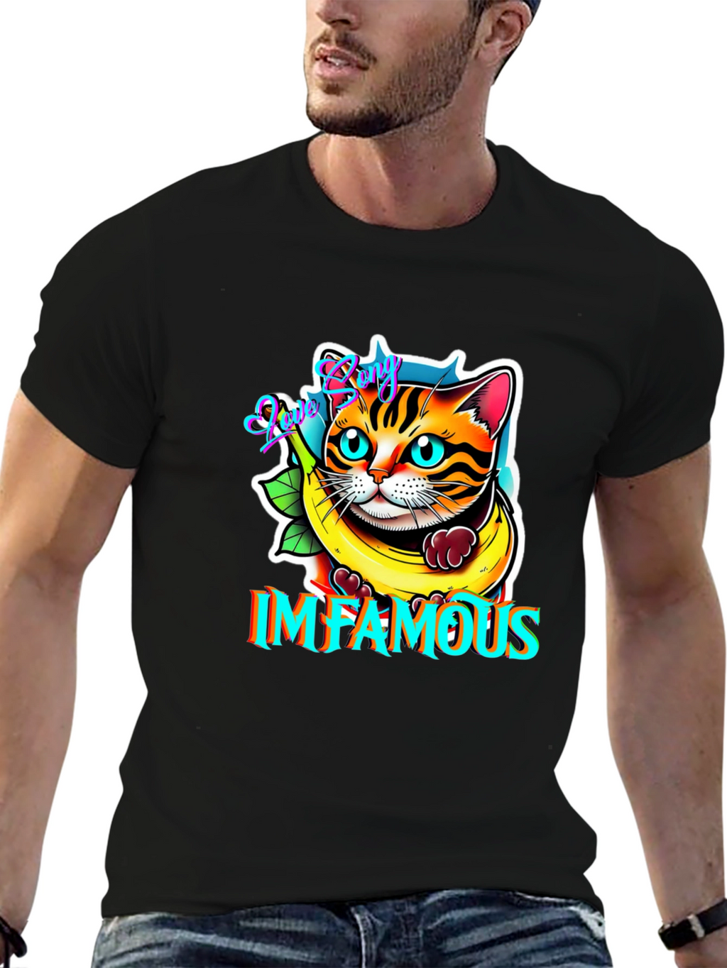 Infamous Cat Banana Graphic Tee