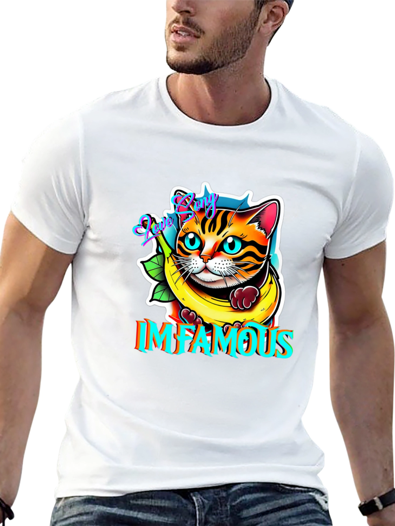 Infamous Cat Banana Graphic Tee