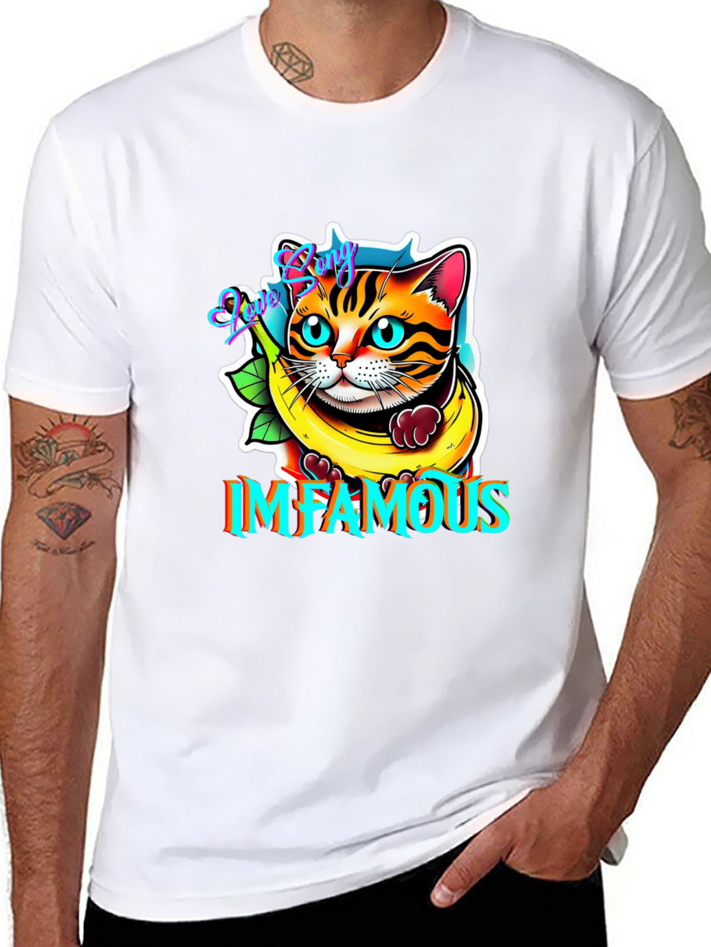Infamous Cat Banana Graphic Tee