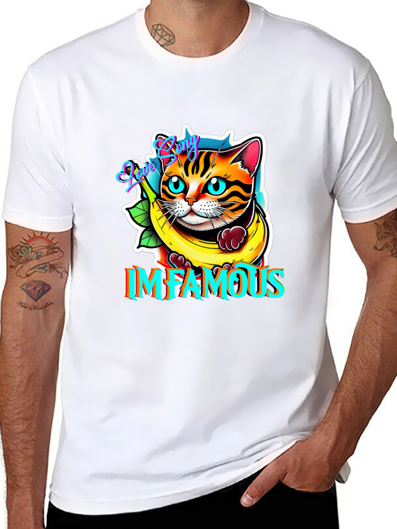 Infamous Cat Banana Graphic Tee