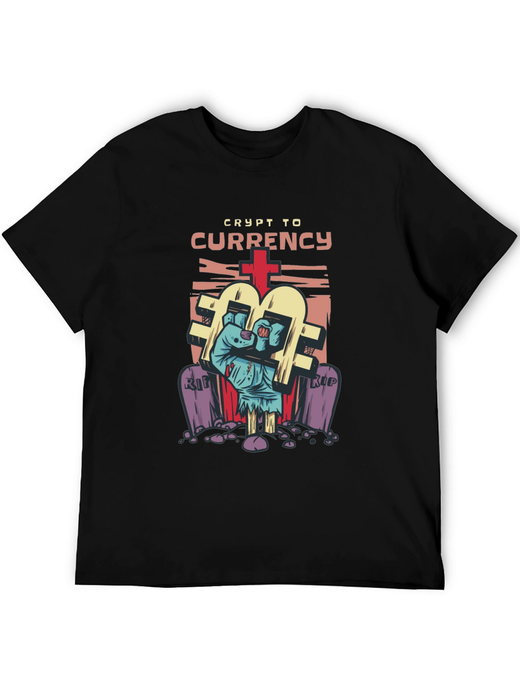 Crypto Currency Zombie T-Shirt - Novelty Graphic Tee