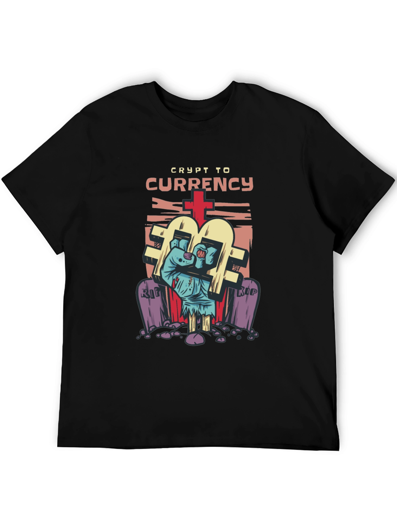 Crypto Currency Zombie T-Shirt - Novelty Graphic Tee