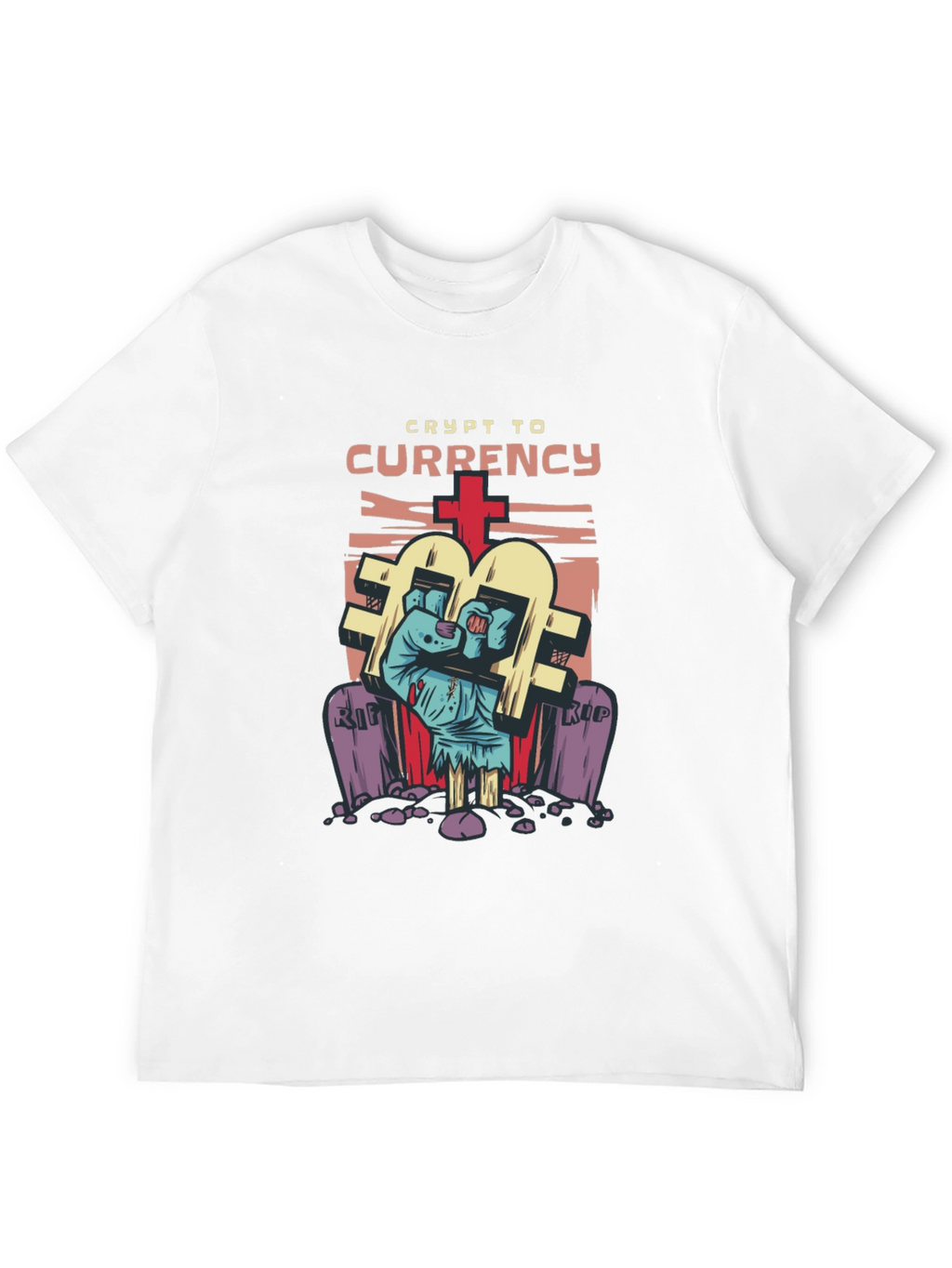 Crypto Currency Zombie T-Shirt - Novelty Graphic Tee