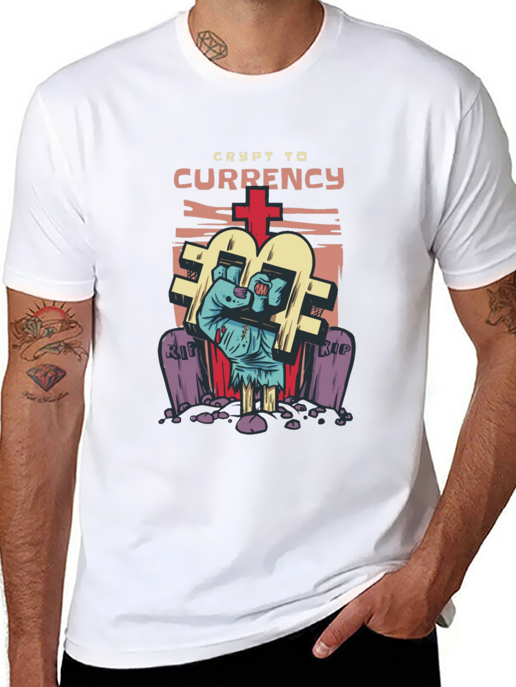 Crypto Currency Zombie T-Shirt - Novelty Graphic Tee