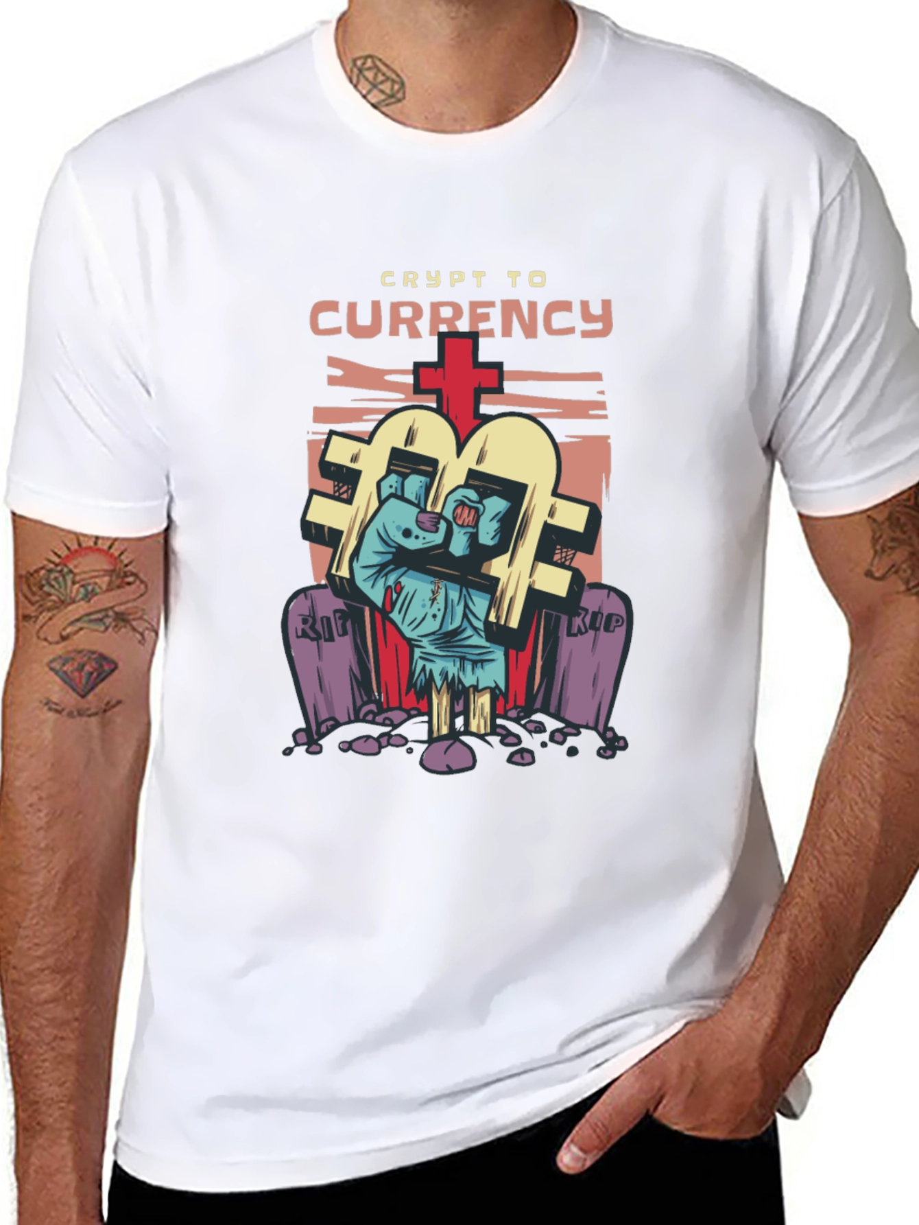 Crypto Currency Zombie T-Shirt - Novelty Graphic Tee