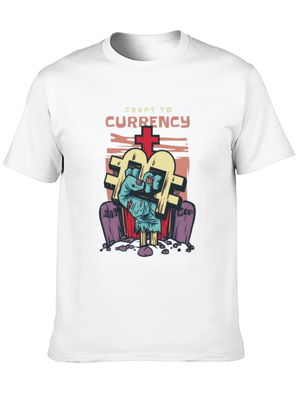 Crypto Currency Zombie T-Shirt - Novelty Graphic Tee
