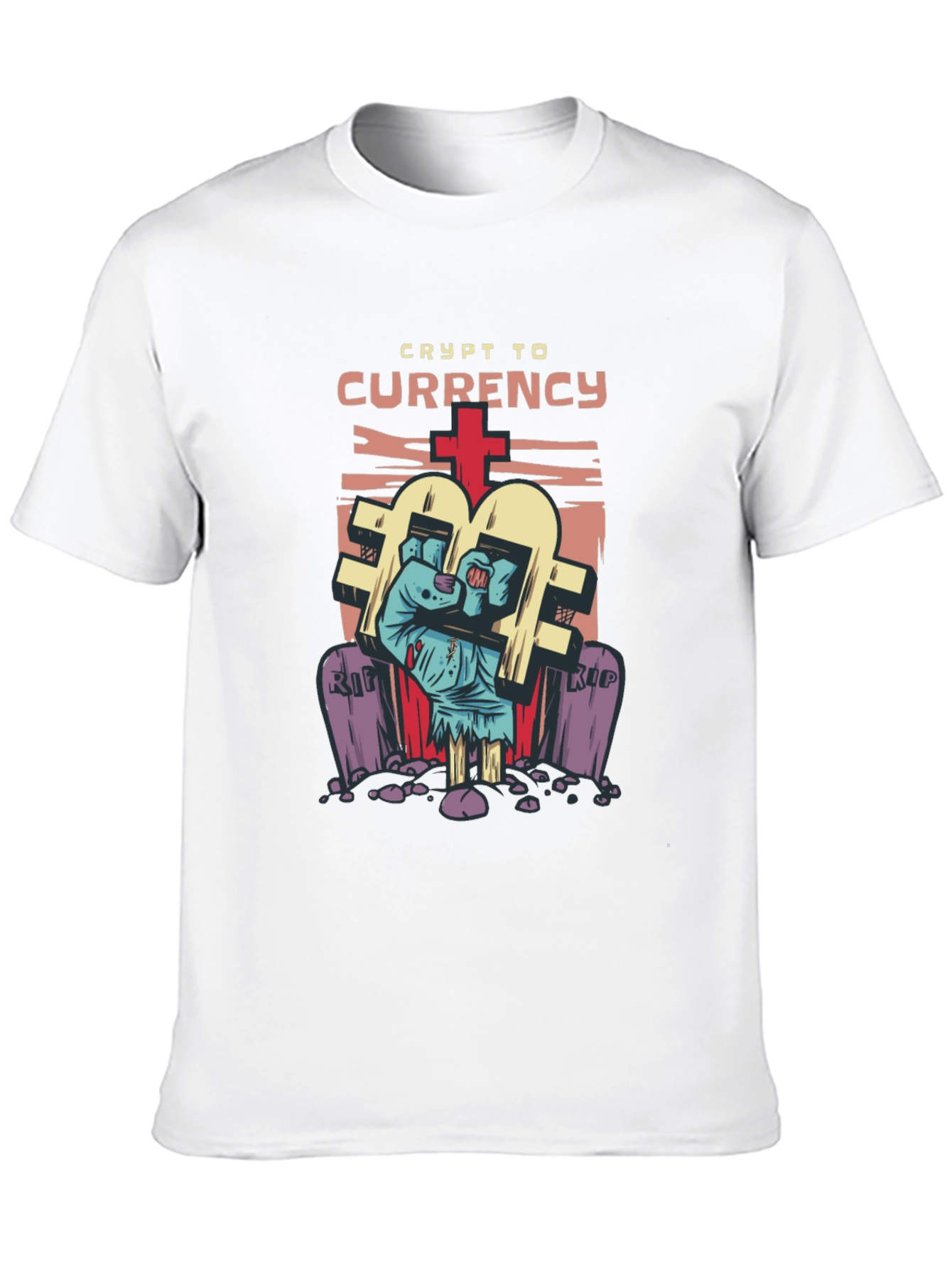 Crypto Currency Zombie T-Shirt - Novelty Graphic Tee
