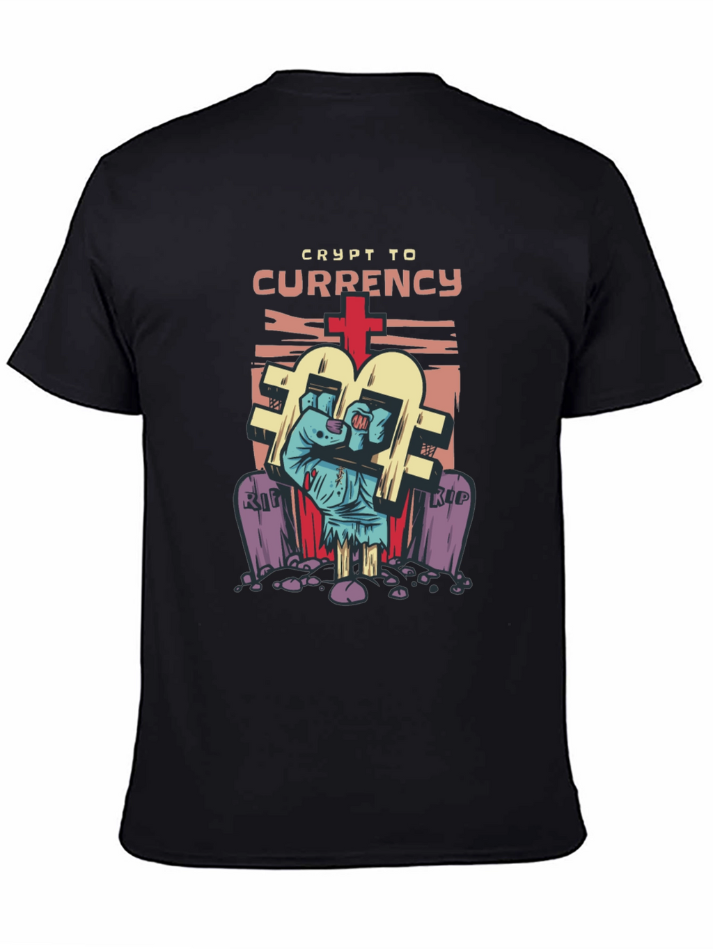 Crypto Currency Zombie T-Shirt - Novelty Graphic Tee