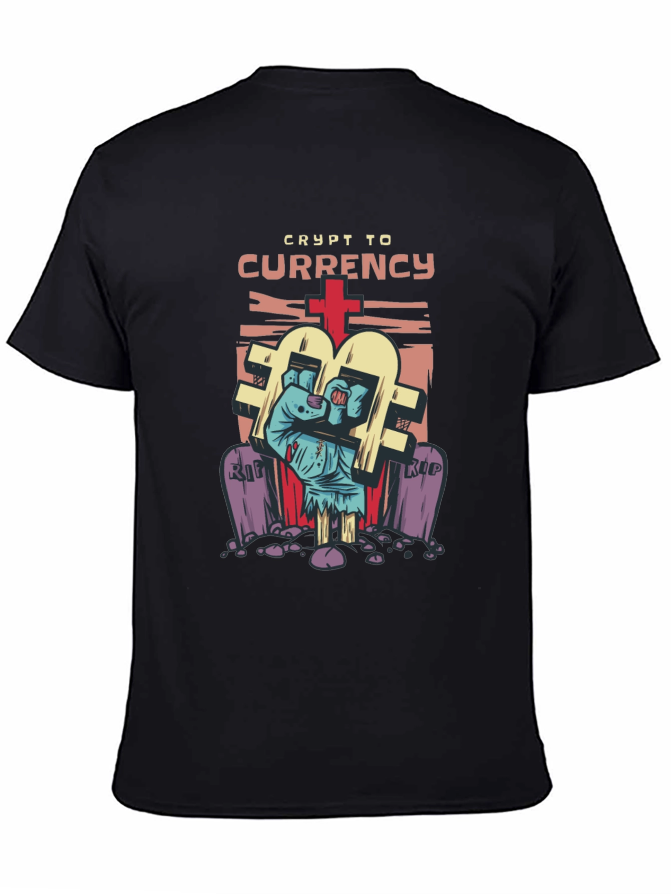 Crypto Currency Zombie T-Shirt - Novelty Graphic Tee