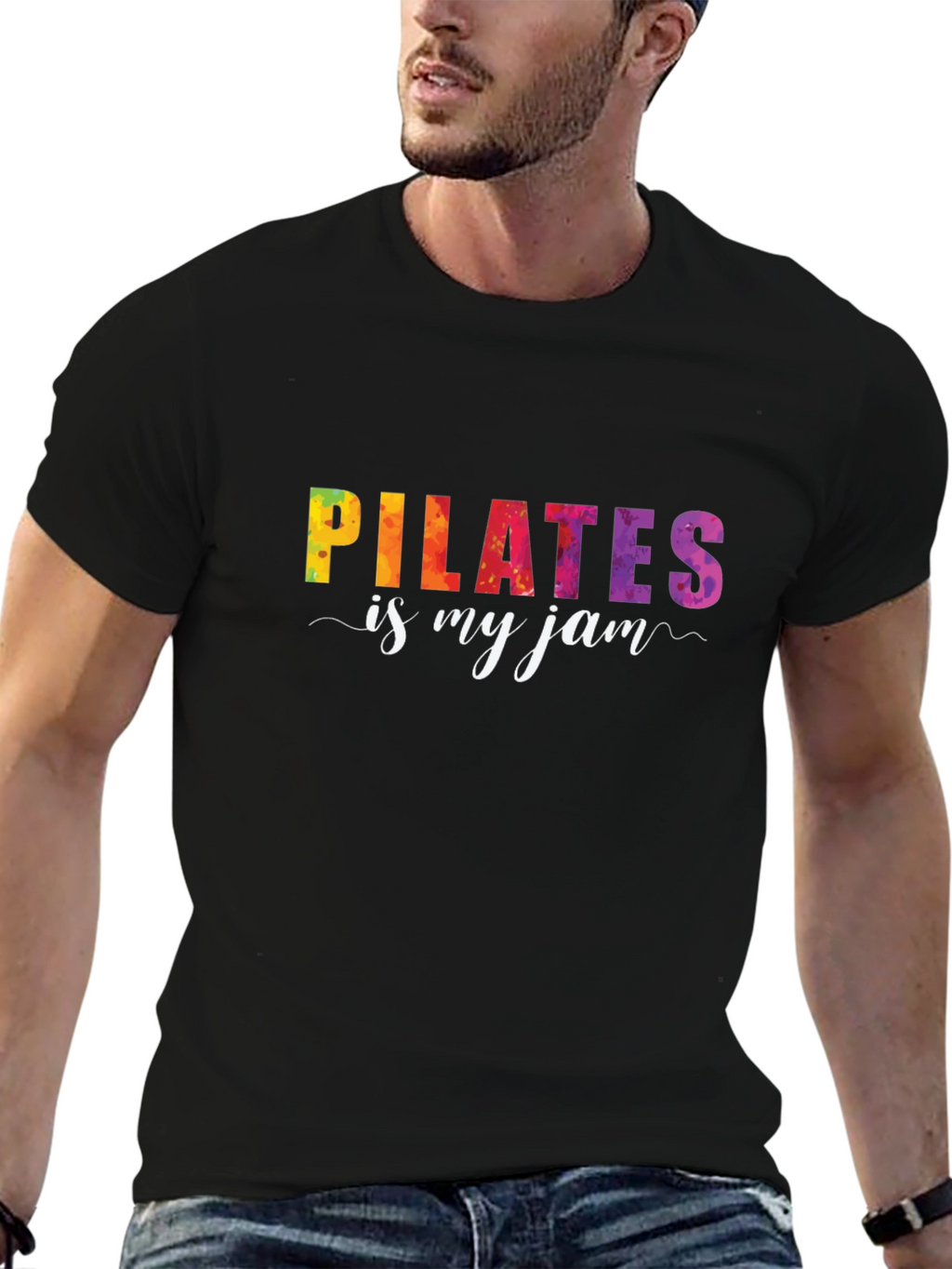 Pilates Is My Jam Graphic Tee - Black T-Shirt
