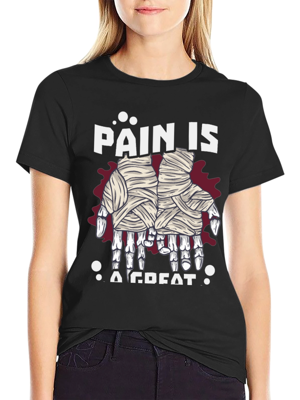 Pain is A Great Halloween Mummy Hands T-Shirt