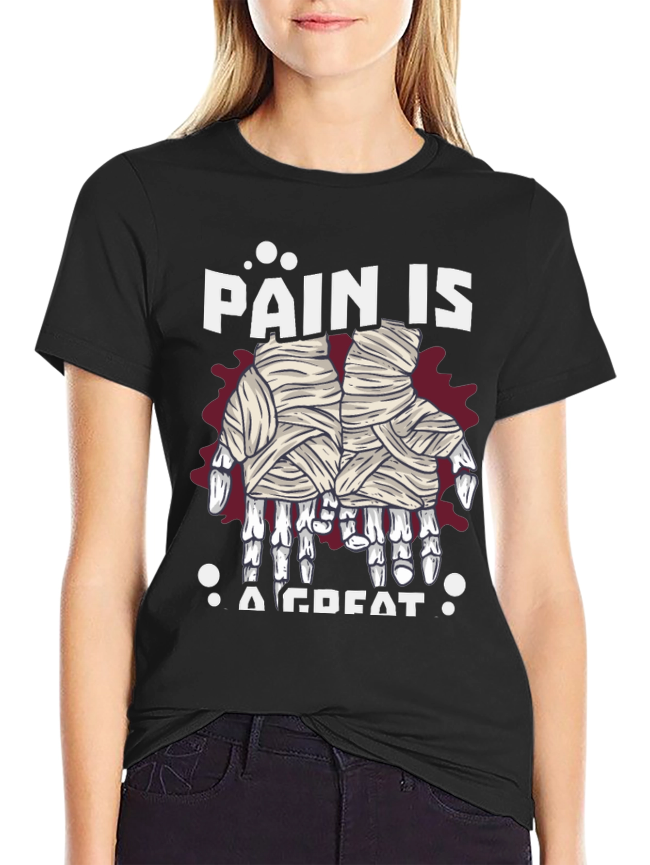 Pain is A Great Halloween Mummy Hands T-Shirt