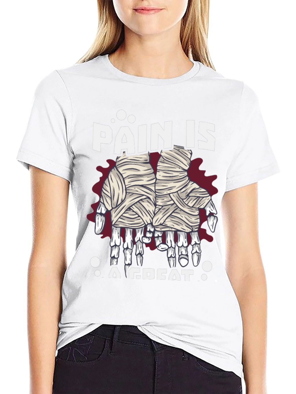 Pain is A Great Halloween Mummy Hands T-Shirt