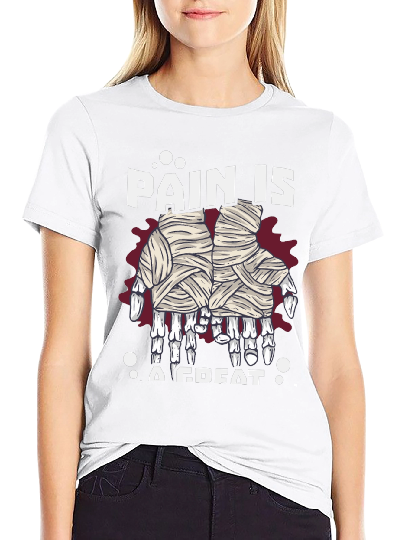 Pain is A Great Halloween Mummy Hands T-Shirt