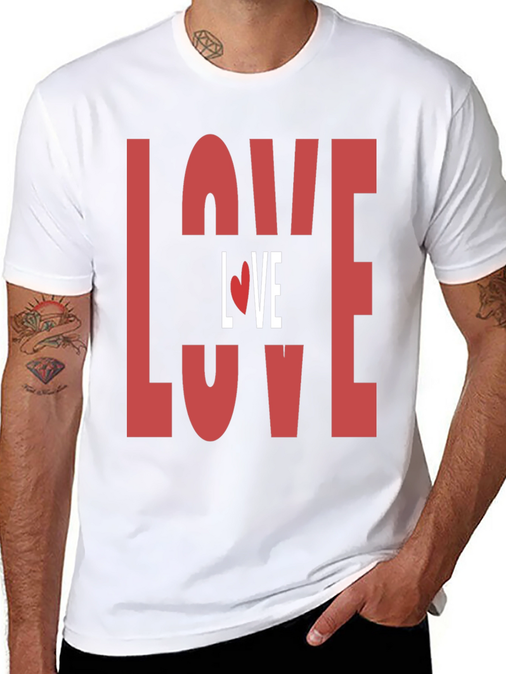 Love Graphic Print T-Shirt - Valentines Day Tee