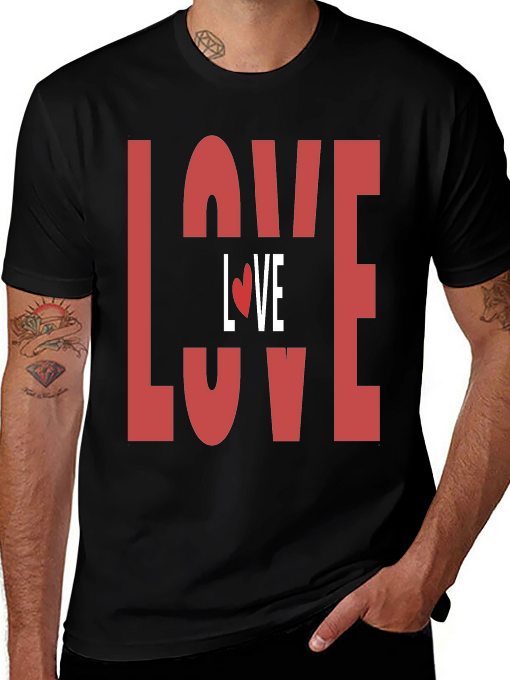 Love Graphic Print T-Shirt - Valentines Day Tee
