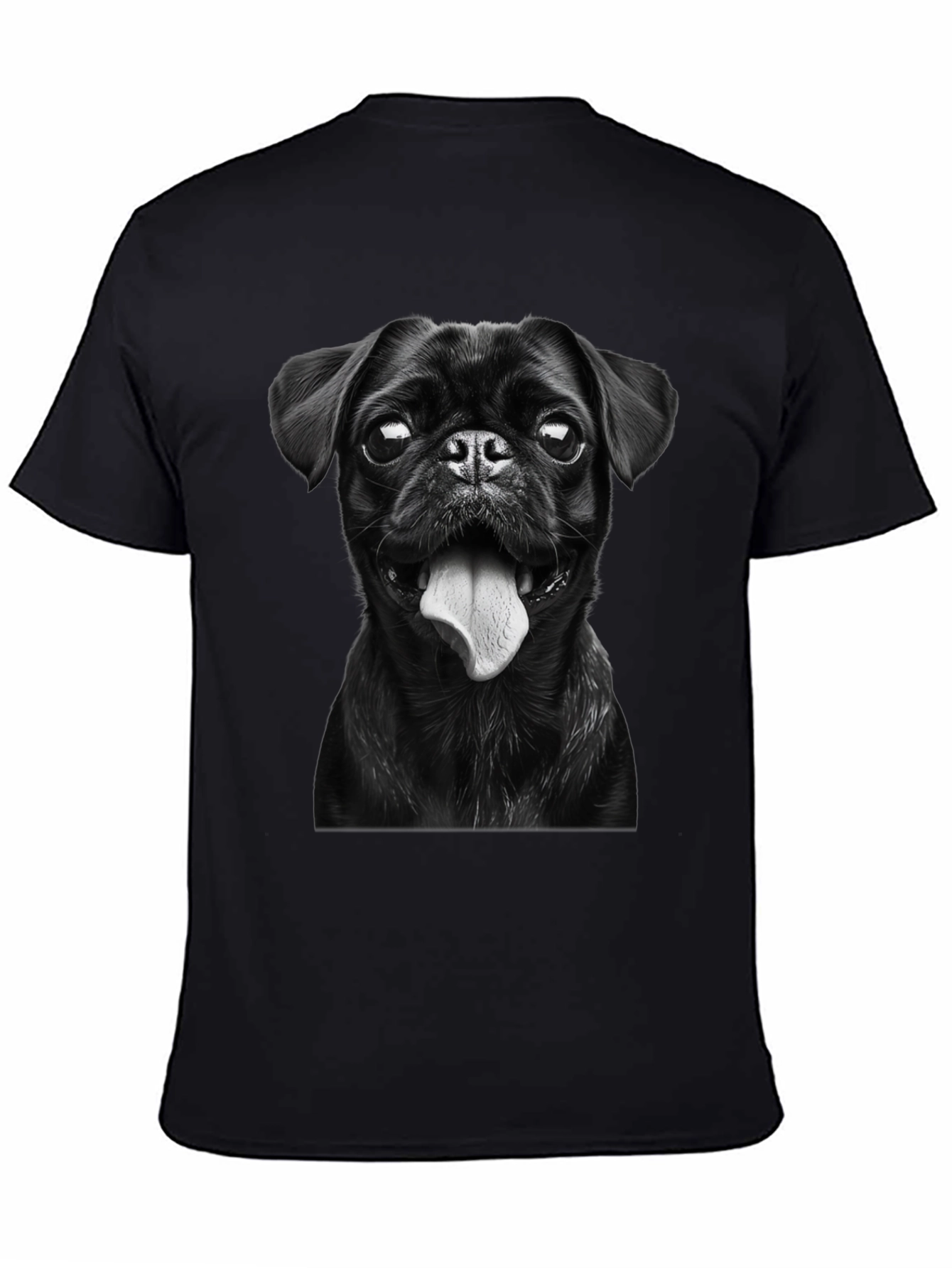 Black Pug Portrait Graphic Tee