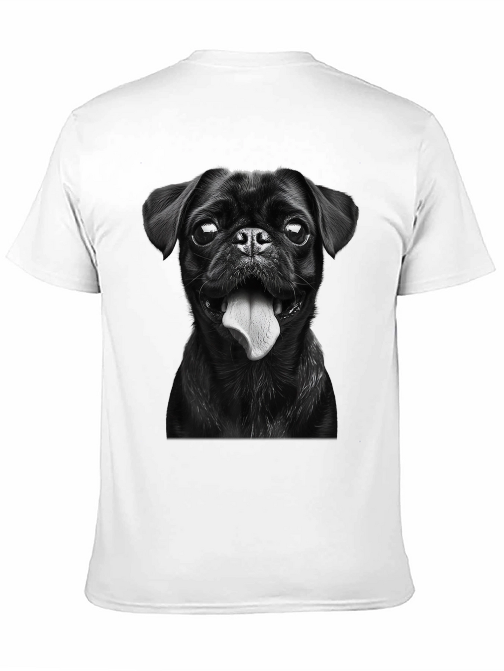 Black Pug Portrait Graphic Tee