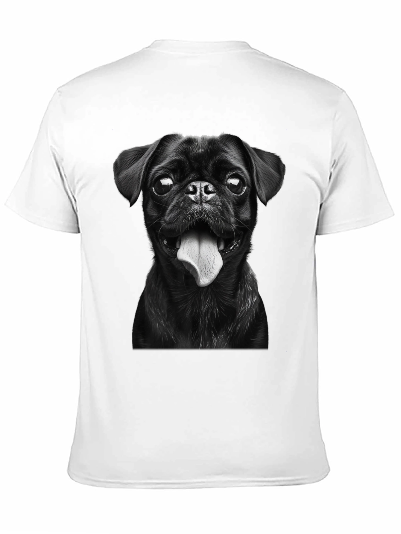 Black Pug Portrait Graphic Tee